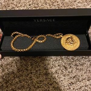 Versace Gold plated Medusa Head Medallion Chain